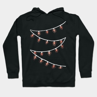 Rose gold Christmas lights Hoodie